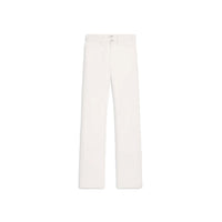 White Cotton Straight-Leg Jeans