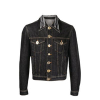 Black Cotton Denim Jacket