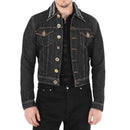 Black Cotton Denim Jacket