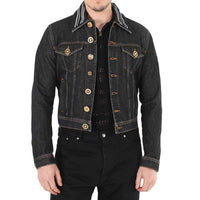 Black Cotton Denim Jacket