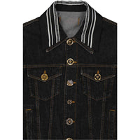 Black Cotton Denim Jacket