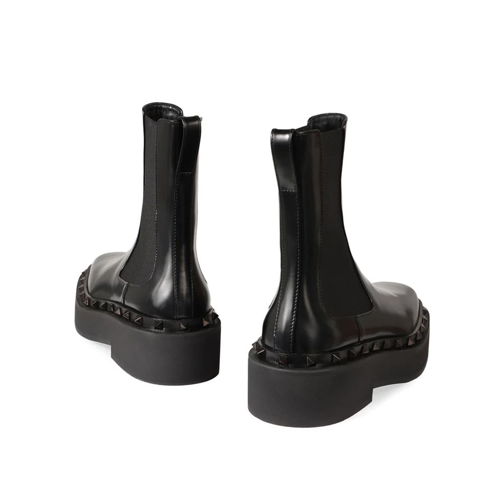 Black Calfskin Chelsea Boots