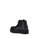 Black Calf Leather Bos Taurus Ankle Boots