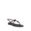 Purple Calf Leather Bos Taurus Flat Sandals