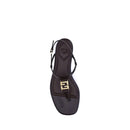 Purple Calf Leather Bos Taurus Flat Sandals
