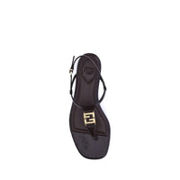 Purple Calf Leather Bos Taurus Flat Sandals