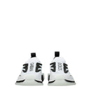 White Fabric Athletic Sneakers