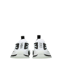 White Fabric Athletic Sneakers