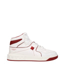 White Leather High Top Sneakers