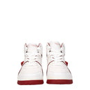 White Leather High Top Sneakers