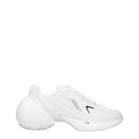 White Fabric Athletic Sneakers