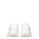 White Fabric Athletic Sneakers