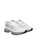 White Fabric Athletic Sneakers