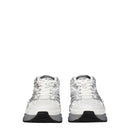 White Fabric Athletic Sneakers