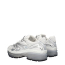 White Fabric Athletic Sneakers