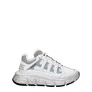 White Fabric Athletic Sneakers