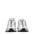 White Fabric Athletic Sneakers