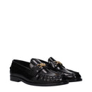 Black Leather Slip-On Loafers