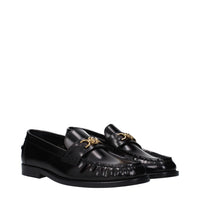 Black Leather Slip-On Loafers