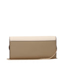Beige Leather Clutch Bag