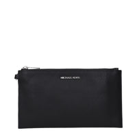 Black Leather Clutch Bag