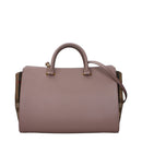 Gray Leather Handbag