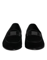 Black Velvet Loafers Formal Men Dress Shoes