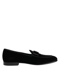 Black Velvet Loafers Formal Men Dress Shoes