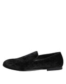 Black Jacquard Loafers Formal Men Dress Shoes