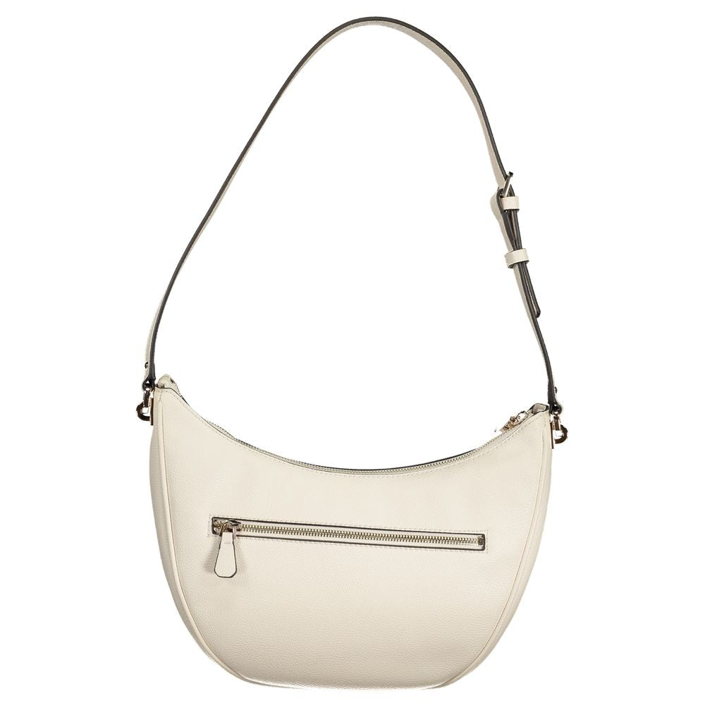 Bianco Polyurethane Women Handbag