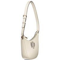 Bianco Polyurethane Women Handbag