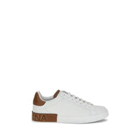 White Calf Leather Bos Taurus Low Top Sneakers