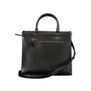 Black Polyurethane Women Handbag