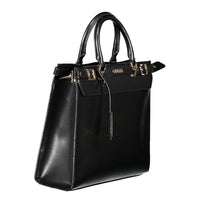 Black Polyurethane Women Handbag