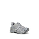 Gray Polyester Platform Sneakers