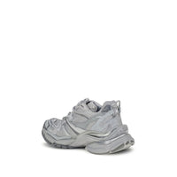 Gray Polyester Platform Sneakers