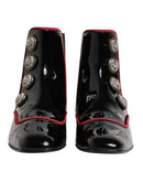 Black Jackie Buttoned Chelsea Boots Shoes