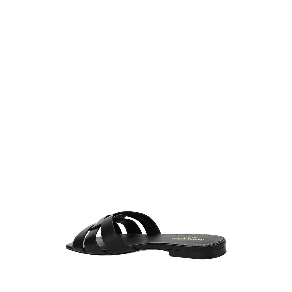 Black Calf Leather Bos Taurus Strap-On Sandals