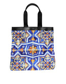 Multicolor Maiolica Print Tote Shoulder Strap Bag