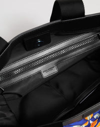 Multicolor Maiolica Print Tote Shoulder Strap Bag