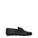 Black Leather Slip-On Loafers