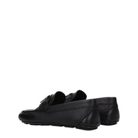 Black Leather Slip-On Loafers