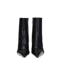 Black Leather Ankle Boots