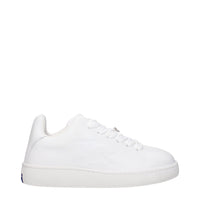 White Leather Low Top Sneakers