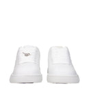 White Leather Low Top Sneakers