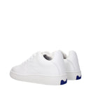 White Leather Low Top Sneakers