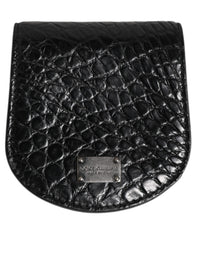 Black Exotic Skin Coin Condom Case Holder Pocket Wallet