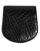 Black Exotic Skin Coin Condom Case Holder Pocket Wallet