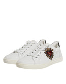White Sacred Heart Men Low Top Sneakers Shoes