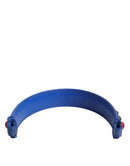 Blue Embellished Leather Bag Handle Women Shoulder Strap